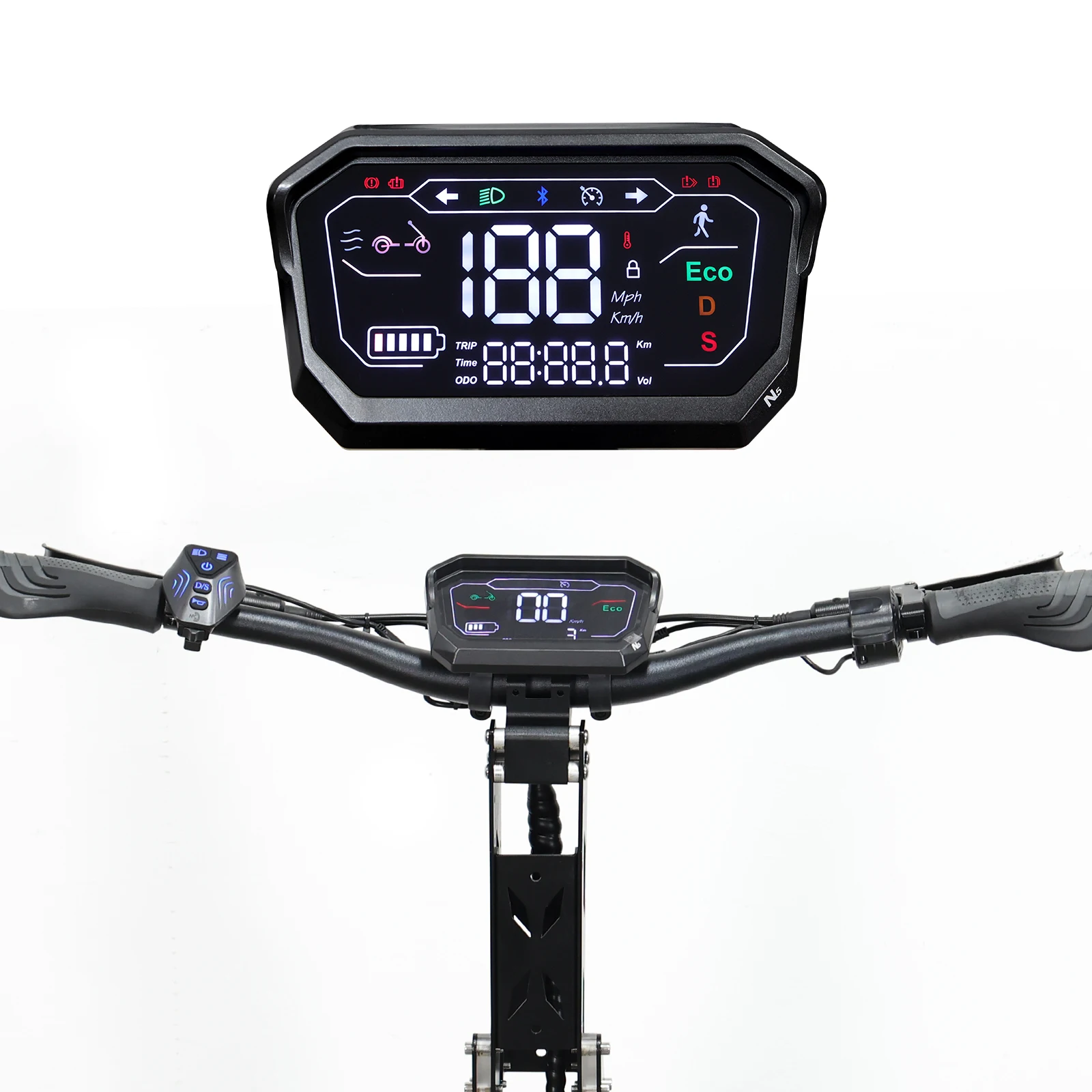 على الطرق الوعرة سكوتر كهربائي 6000 واط محرك مزدوج 60 فولت 27AH 3 عجلات الكبار E-سكوتر 45MPH سرعة سريعة طويلة المدى الدهون الإطارات سكوتر