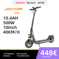 JOYOR C10 Electric Scooter 500W 48V 10.4Ah E-Scooter 45km/h Speed 30-50km Range 10'' Tires Foldable Electric Scooters 120kg Load