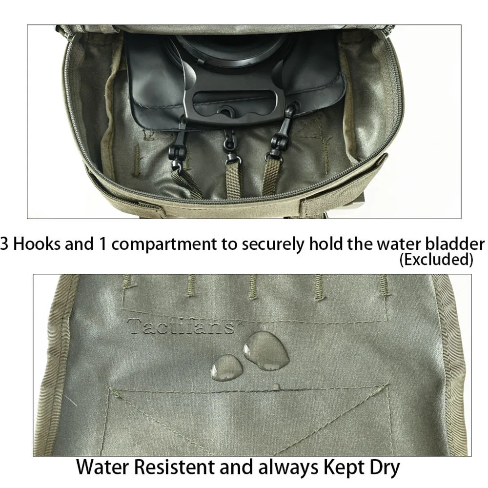 Mini Hydration Bag 2 In 1 Mini Hydration Pack Rip Away IFAK Medical Pouch Med Patch MOLLE Pouch Hunting Bag