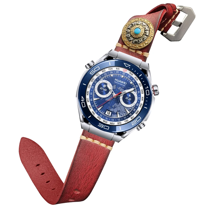 AKGLEADER Leather Strap with spinning top For huawei watch 4 3 pro GT4 Men Bracelet Band Loop ultimate honor xiaomi watchband