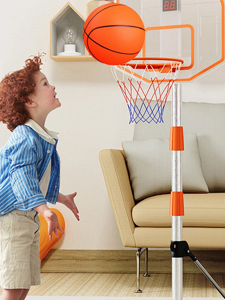 5Pcs 18cm Inflatable Basketball with Pump Mini Orange Basketballs PVC Inflatable Beach Balls Kid Adult Sports Toy