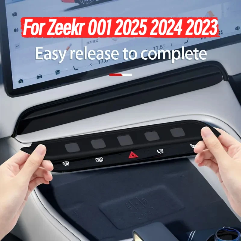 

For Zeekr 001 2025 2024 2023 Central control button pad silicone pad Scratch resistant and dirt resistant Interior accessories