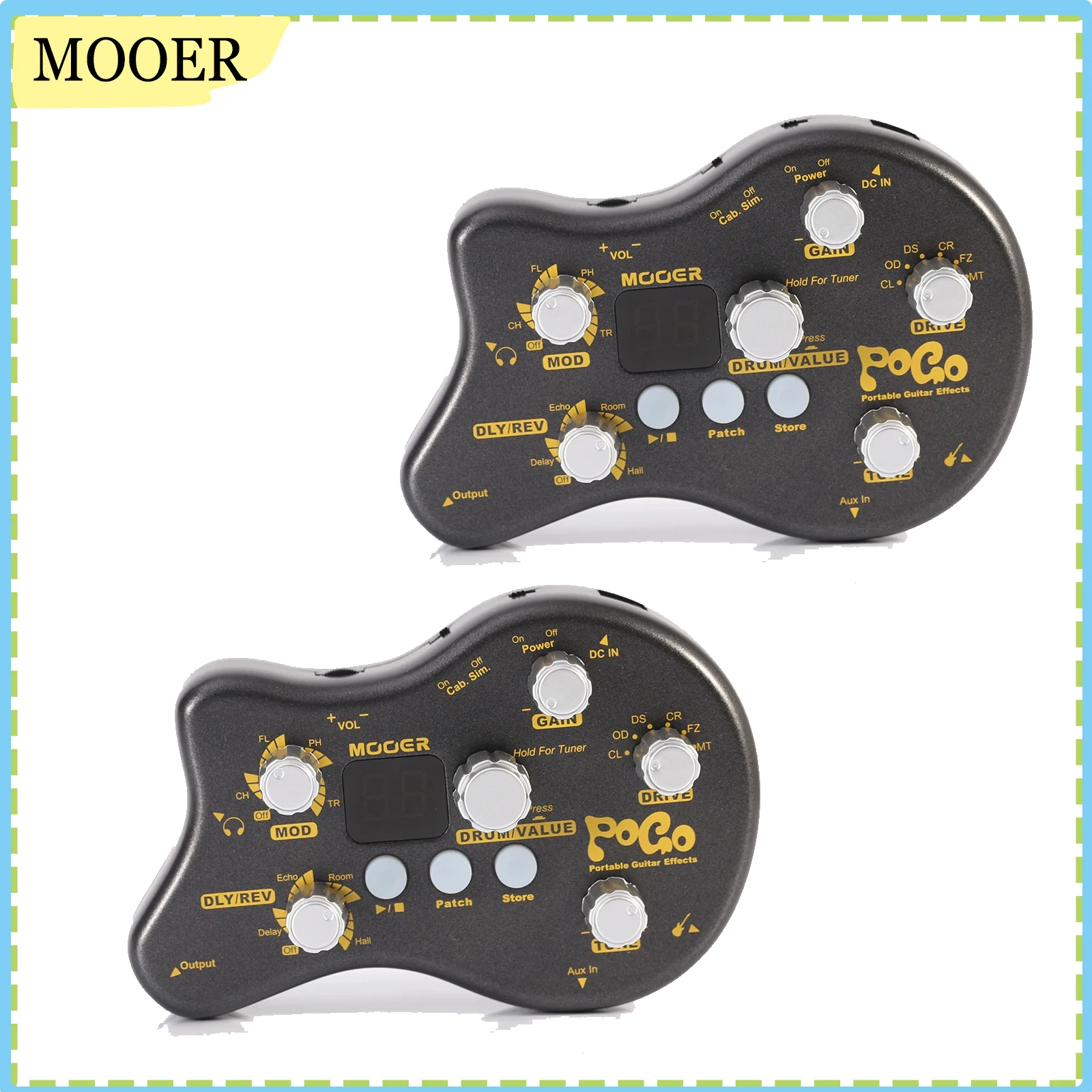 mooer-pogo-black-multi-effects-processor-guitar-effect-pedal-5-modules-15-effect-types-40-drum-rhythms-tuning-function