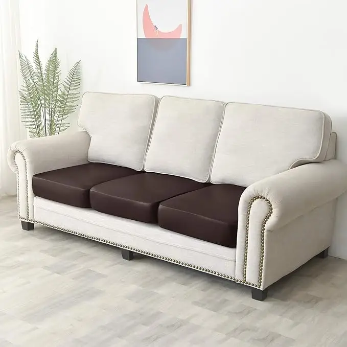 

Yates Home Pu Leather Couch Sofa Cushion Slipcover Water-Proof Elastic Chair Seat Covers Loveseat Slip Cover For Settee Seater