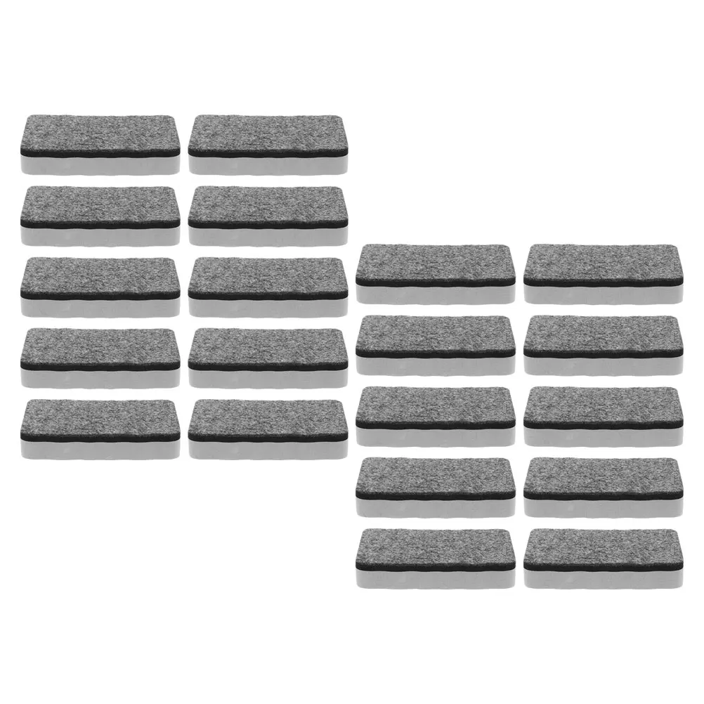 20 Pcs Magnetic Whiteboard Eraser Cleanser Felt Cloth Classroom