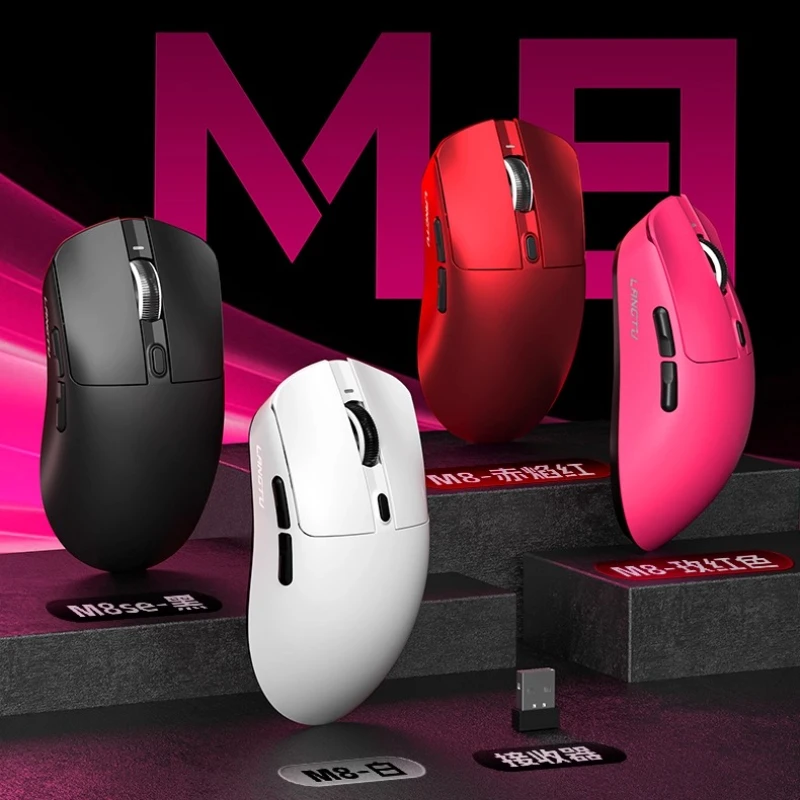 Langtu Kabellose Maus M8, drei Modi, leicht, große Hand, PAW3311, Büro-E-Sport-Gaming-Maus, Computer, Laptop, Zubehör, Geschenke