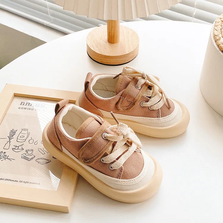 Children Low-top Canvas Shoes 2024 Spring and Autumn New Fashion Solid Versatile Children  Casual Cloth Shoes for Boys and Girls