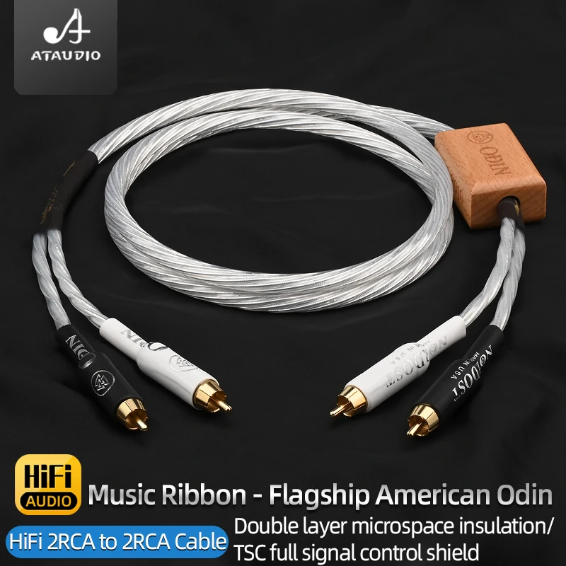 

Цельный аудиокабель ODIN HiFi 2RCA на 2RCA, 7N OCC, стерлинговое серебро, соединительный кабель 2RCA на 2RCA для усилителя DVD TV DAC