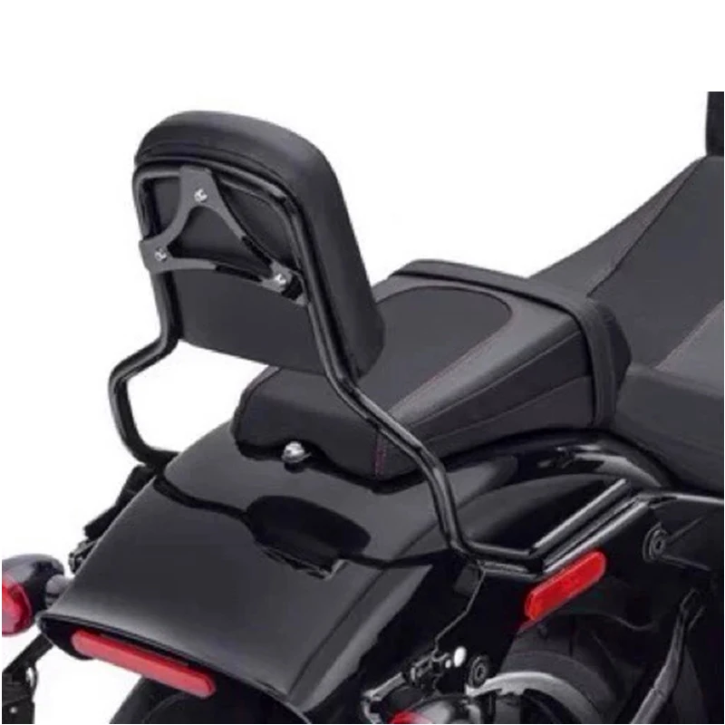 Black Chrome Detachable Passenger Backrest Sissy Bar Luggage Rack For Harley Softail Low Rider S ST Sport Glide 18-24