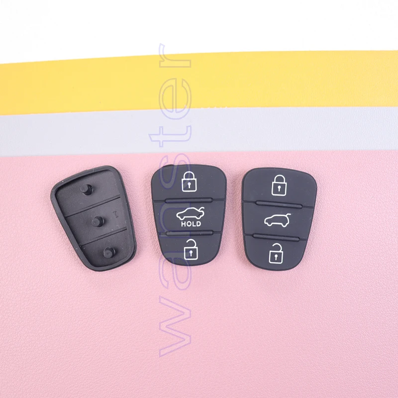 For Hyundai/kia Porter Verna Bongo Solaris Accent Sportage Rio Morning Picanto K2 K5 I20 Ceed Elantra Car Key Rubber Buttons Pad view 3