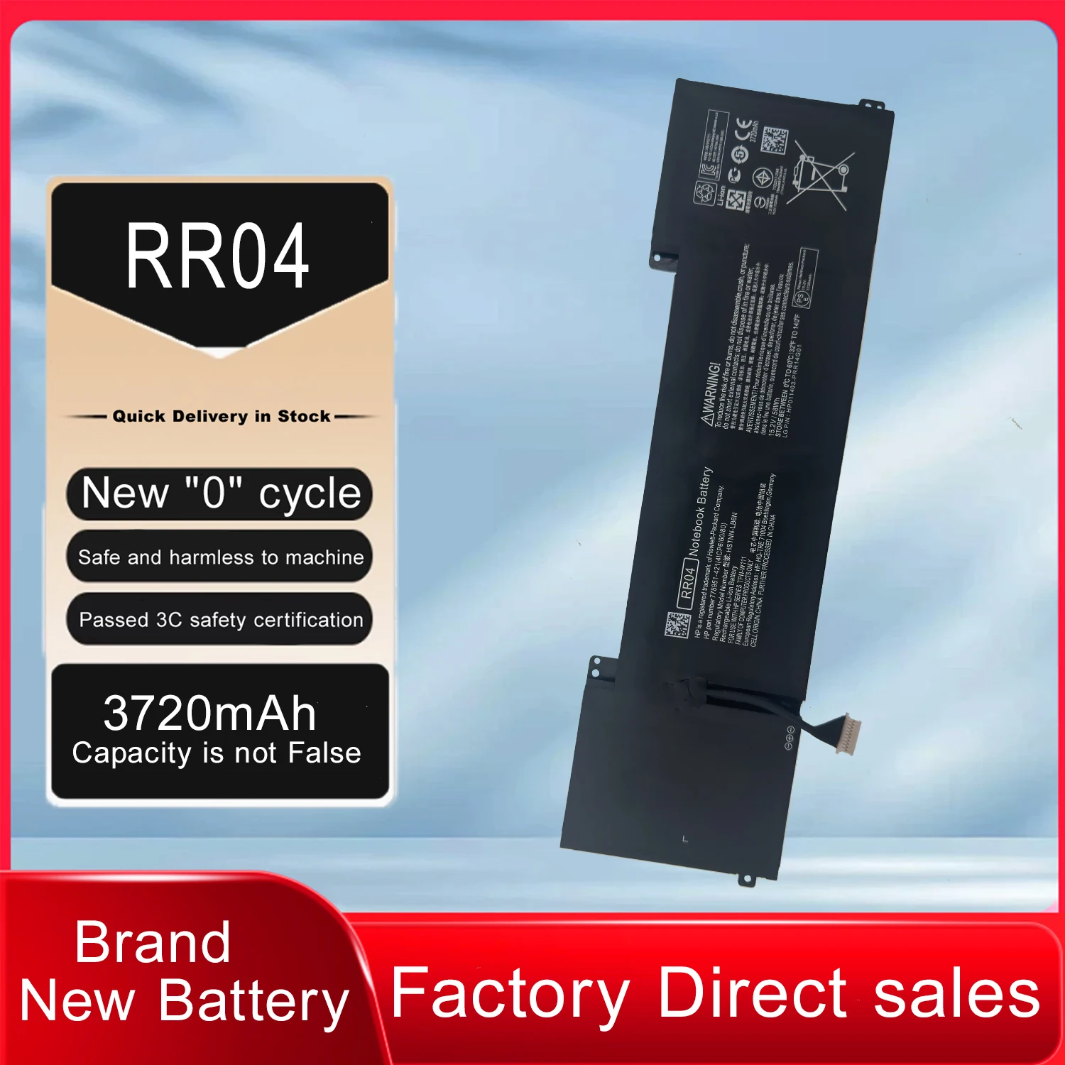 

RR04 Laptop Battery Original Replacement For HP Omen 15-5000 15-5100 15-5200 15T-5000 Series TPN-W111 778961-421 778978-005 HSTN