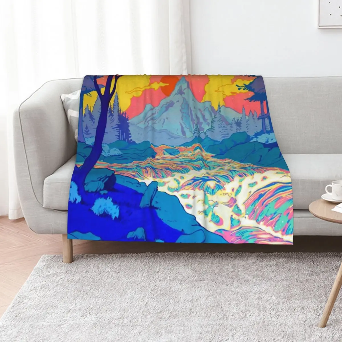 River Throw Blanket Beach Luxury Designer Baby Sofa Throw Personalized Gift Summer Blankets