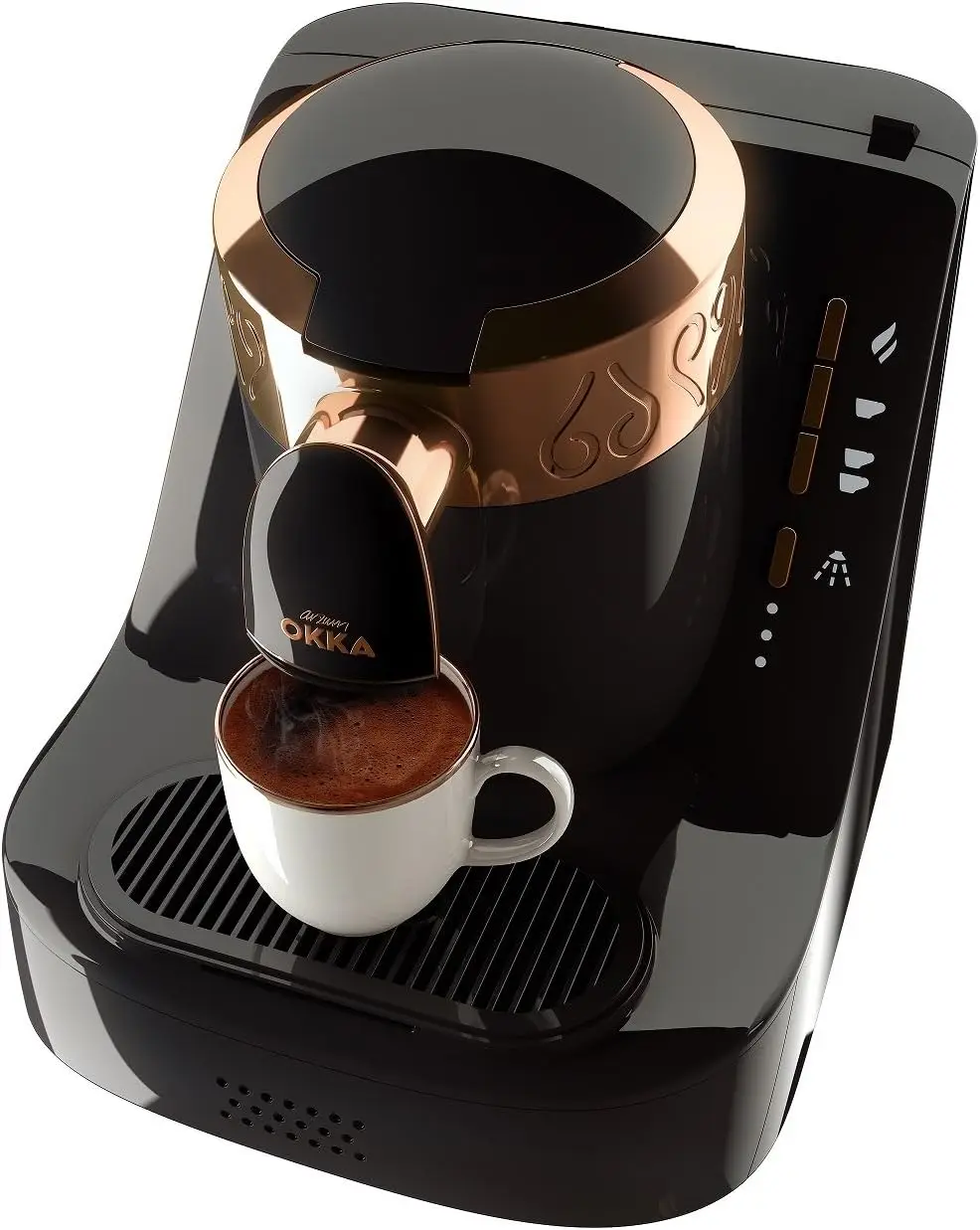 Turkish/Greek Coffee Machine, USA 120V UL, Black/Copper (Gold)