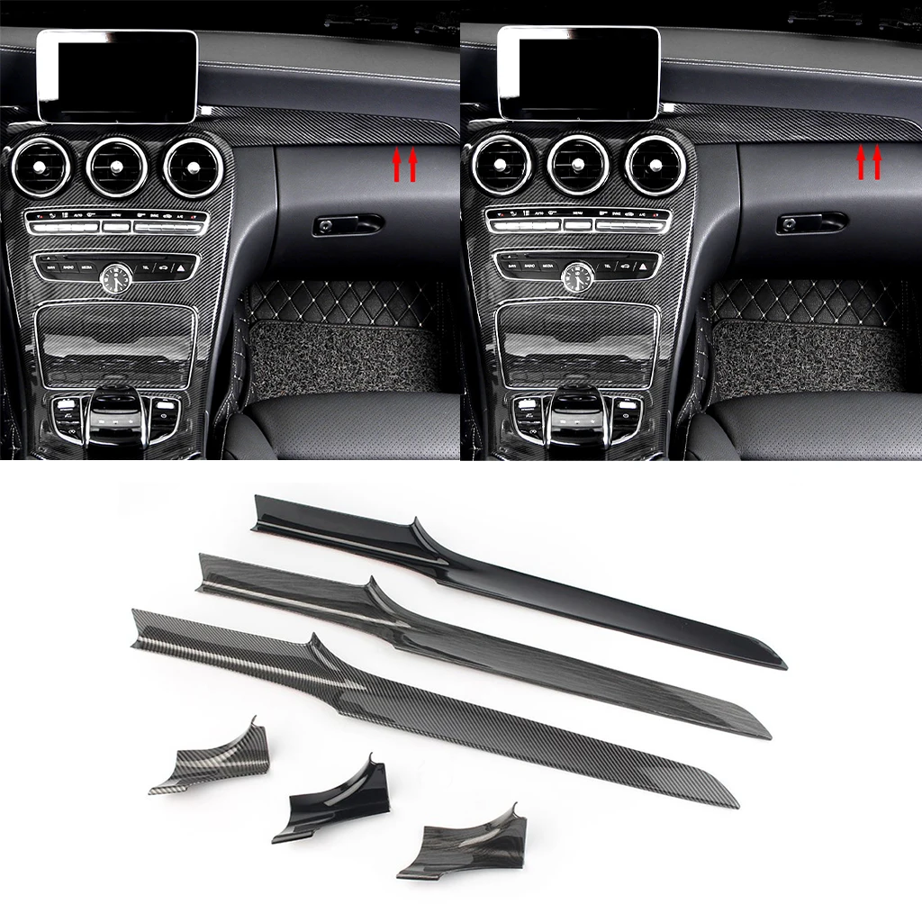 Car center console dashboard trim For Mercedes-Benz C-Class GLC W205 C180L C200L GLC260 2015 2016 2017 2018