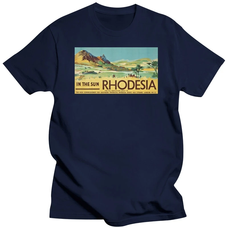 Men t-shirt rhodesia vintage poster tshirt Women t shirt