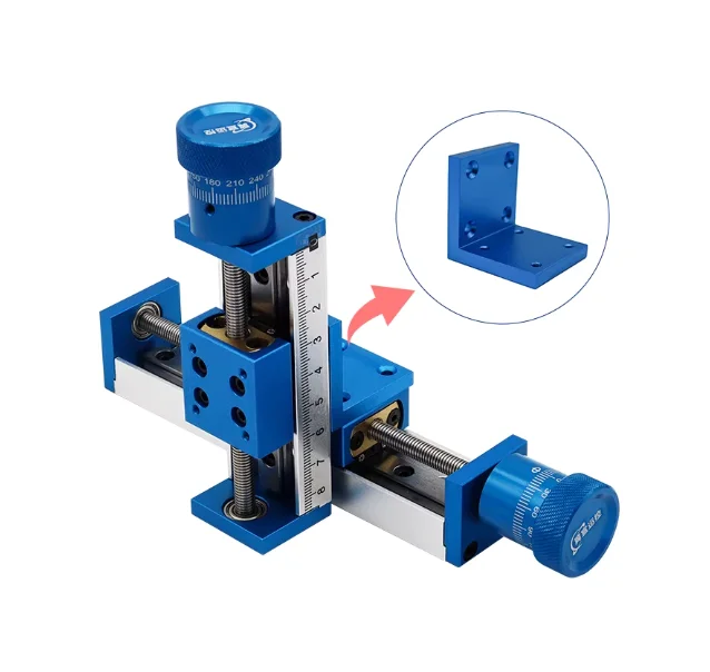 

Manual hand slide module micro mini fine-tuning cross linear guide rail adjustment translation displacement lifting table