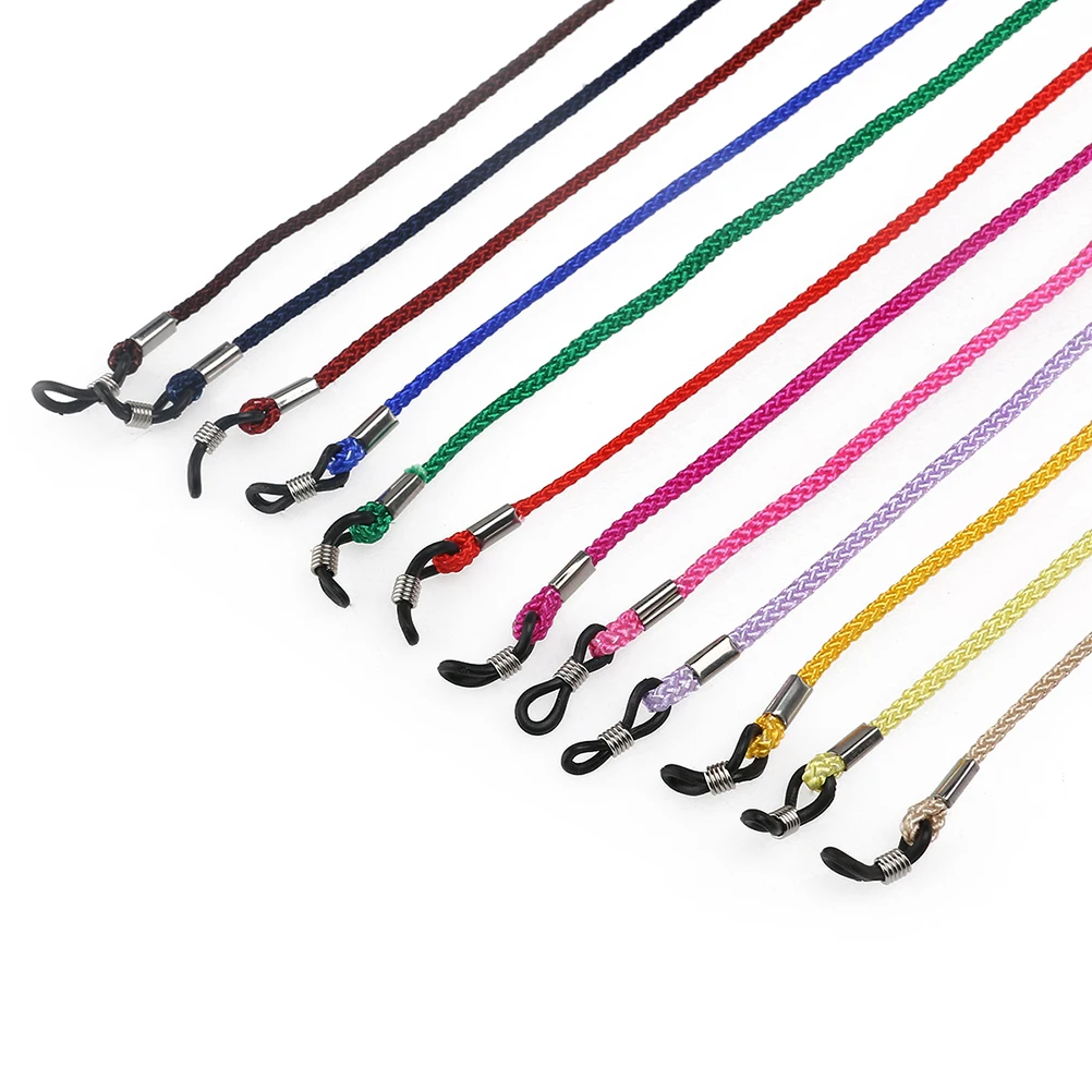 24pcs Nylon Glasses Cord Colorful Thick Eyewear Rope Spectacles Anti-slip Nylon Chain Stylish Glasses Lanyard Rope (Random Color