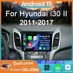 Car Radio Android 15 For Hyundai i30 Grand Elantra Grant 2011 2012 2013 2014 2015 2016 2017 Multimedia Player Carplay Navigation