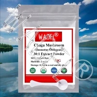 Paquete de proporción personalizado, polvo de extracto de setas Chaga a granel, embalaje de bolsa de papel de aluminio