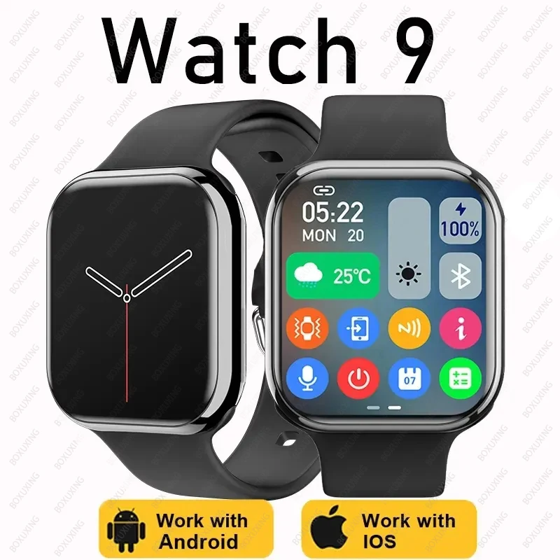 2025 New Smart Watch Women Ultra Series 9 NFC Smartwatch Men BT Call Waterproof Wireless Charging 2.05 inch Screen IW9 Watch 9