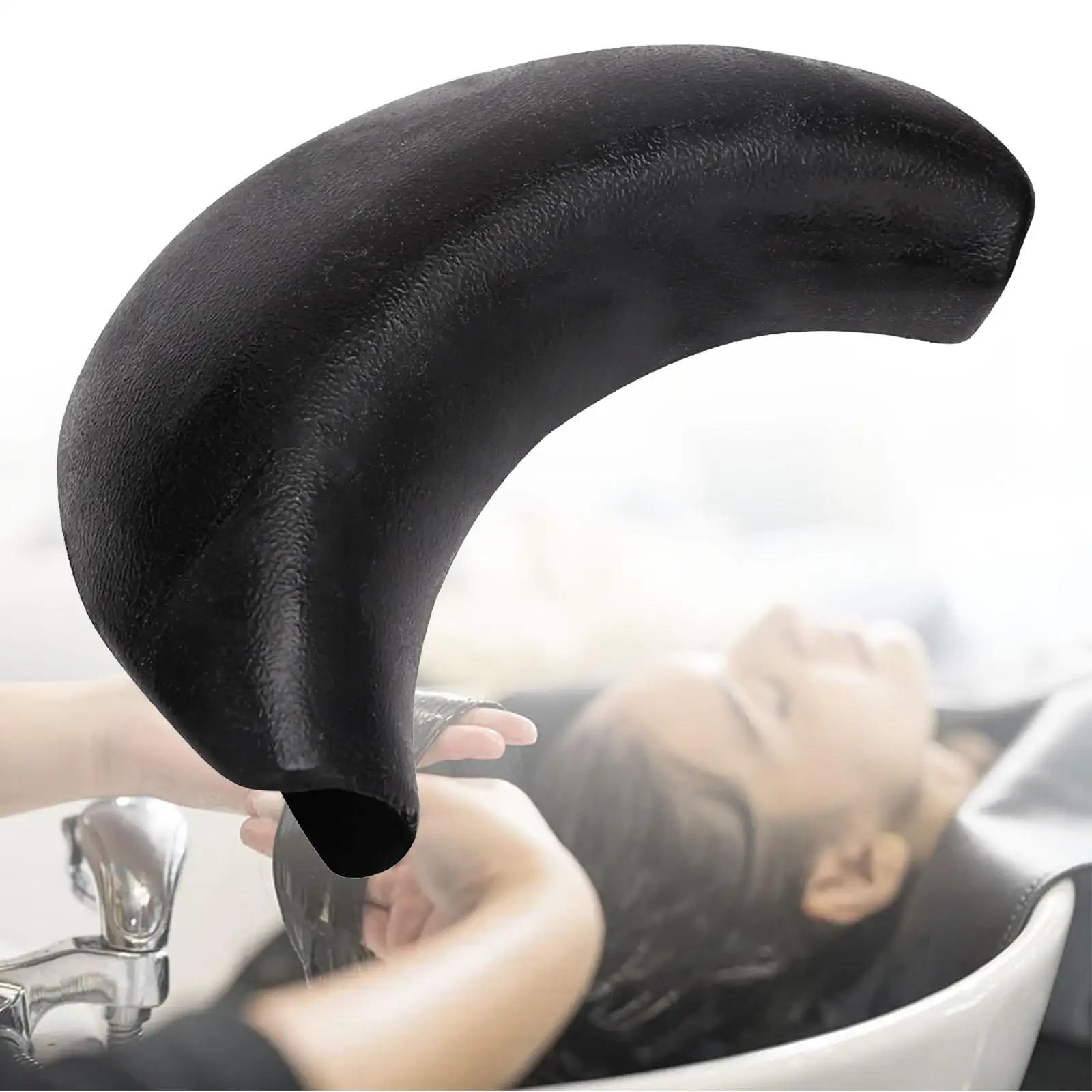 Salon Neck Rest Cushion Neck Support Pillow Comfortable Soft Hair Washing Neck Pillow Accessory Black for Beauty Salon