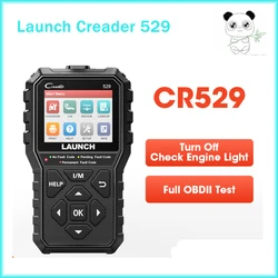 Launch-herramienta de diagnóstico automotriz Creader 529, escáner OBD2, lector de código OBDII, lectura de código de error, escaneo OBD, lector de código DIY CR529