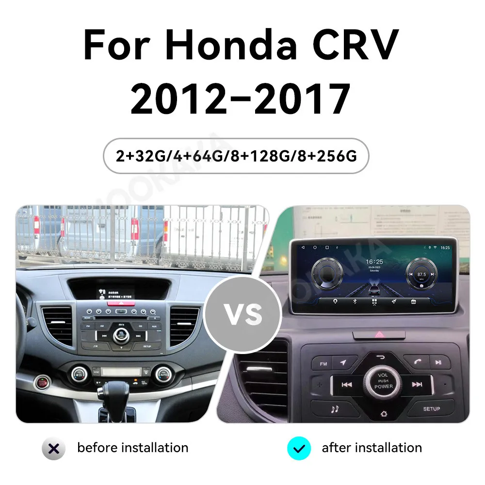 شاشة تعمل باللمس راديو السيارة لهوندا CRV 2012-2017 أندرويد نظام تحديد المواقع السيارات الوسائط المتعددة راديو تلقائي ستيريو استقبال رئيس وحدة