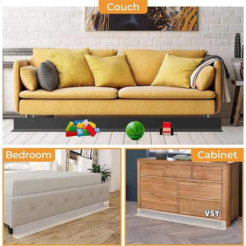 2Pcs 118Inch Cuttable Under Couch Bed Blocker,Toy Blockers For Pets,Stop Things From Going Under Sofa Bed