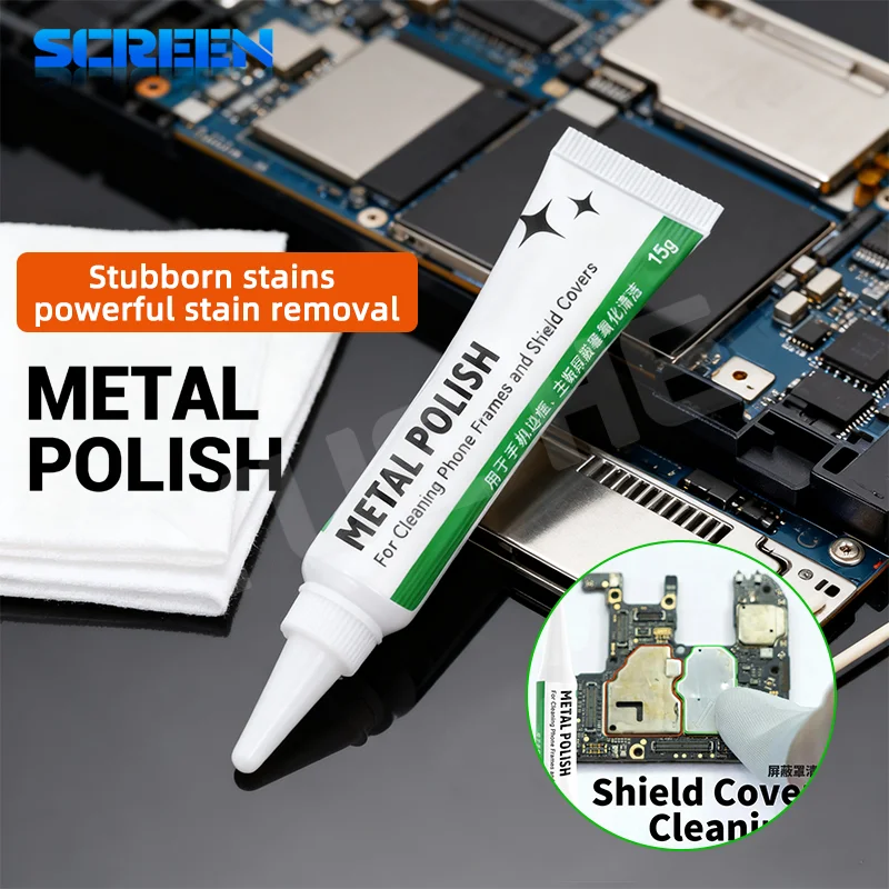 

2UUL SC94 Metal Polish phone Cleaning Paste for Phone Frames and Shield Covers Restore Shine in Mobile Phone Maintenance