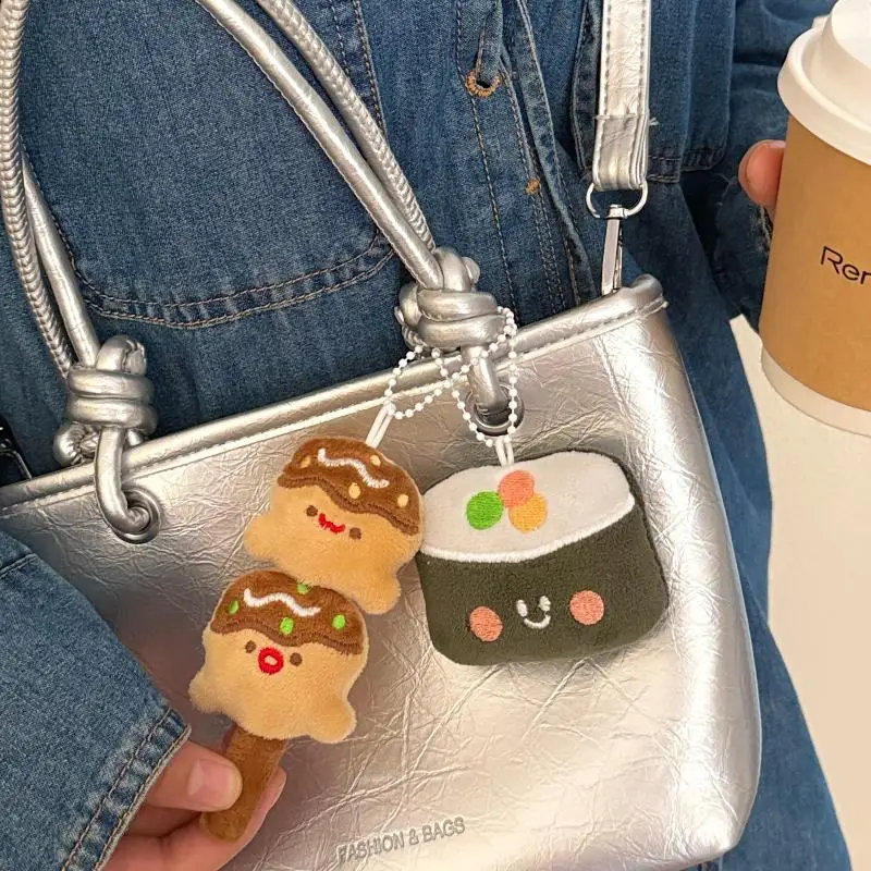 Porte-clés créatif en peluche, nourriture délicieuse, Sushi, ornements suspendus, pendentif de sac à dos, accessoires de décoration, poupée, cadeau