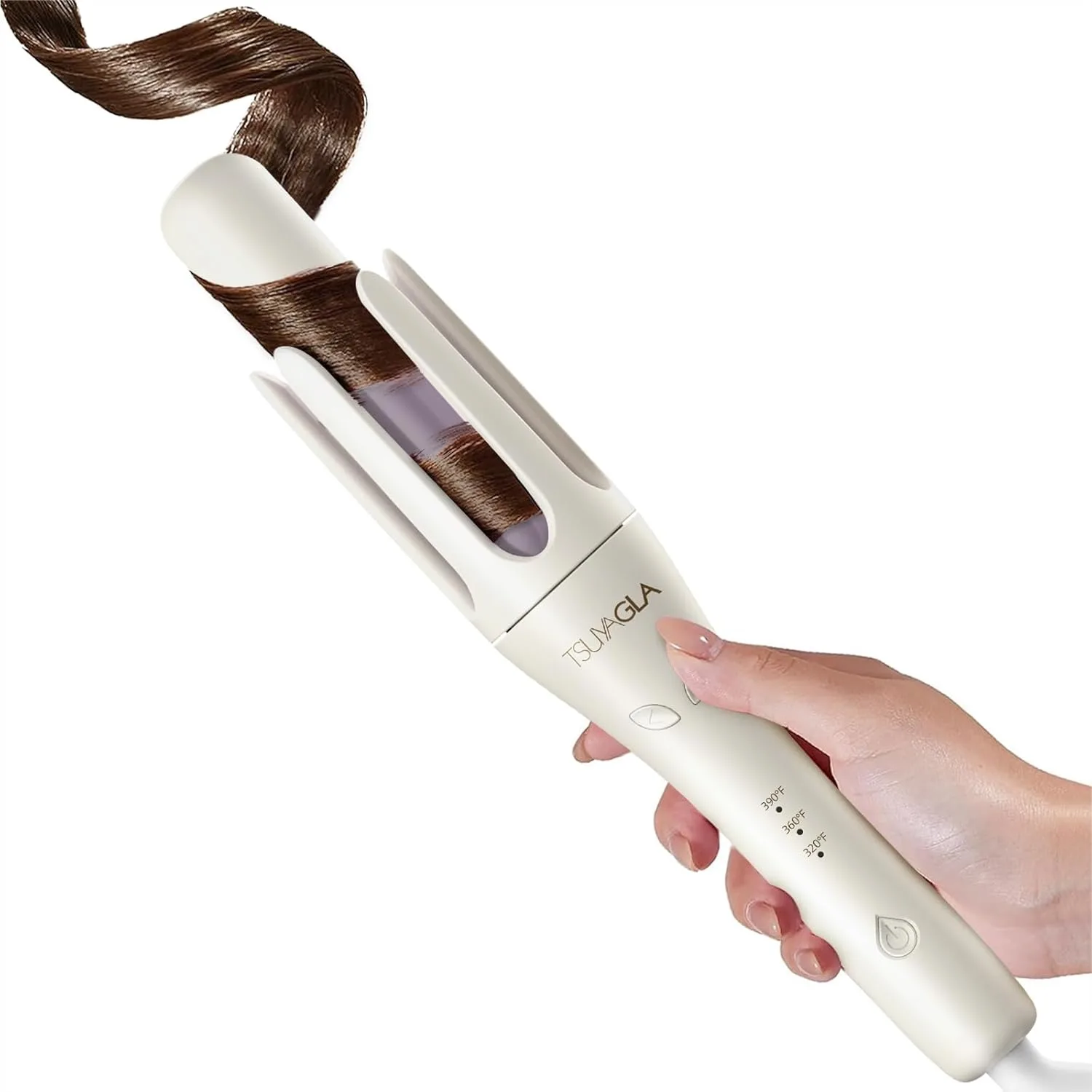 

Automatic Hair Curler 1.25 Inch Rotating Curling Iron with 2-Way Rotation, 10S Fast Heat, Anti-Scald for Long Hair