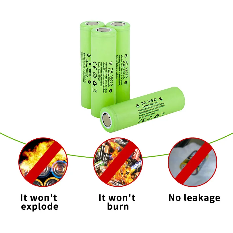 High Quality 18650 lithium battery 3.7V rechargeable battery 2000mah Household Batteries