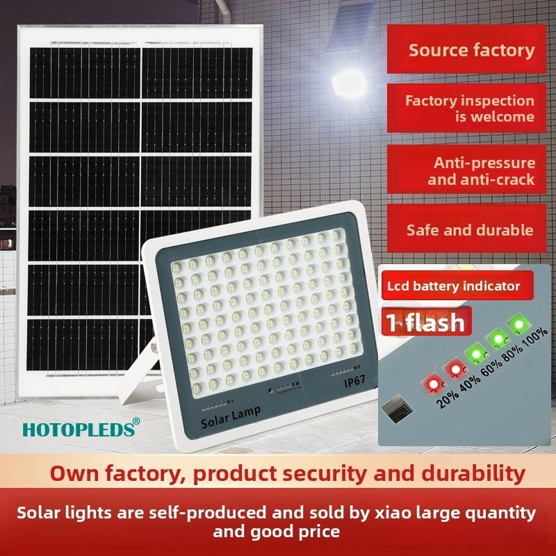 

New Solar Flood Light Outdoor Lighting LED High Power Garden Road Solar Light