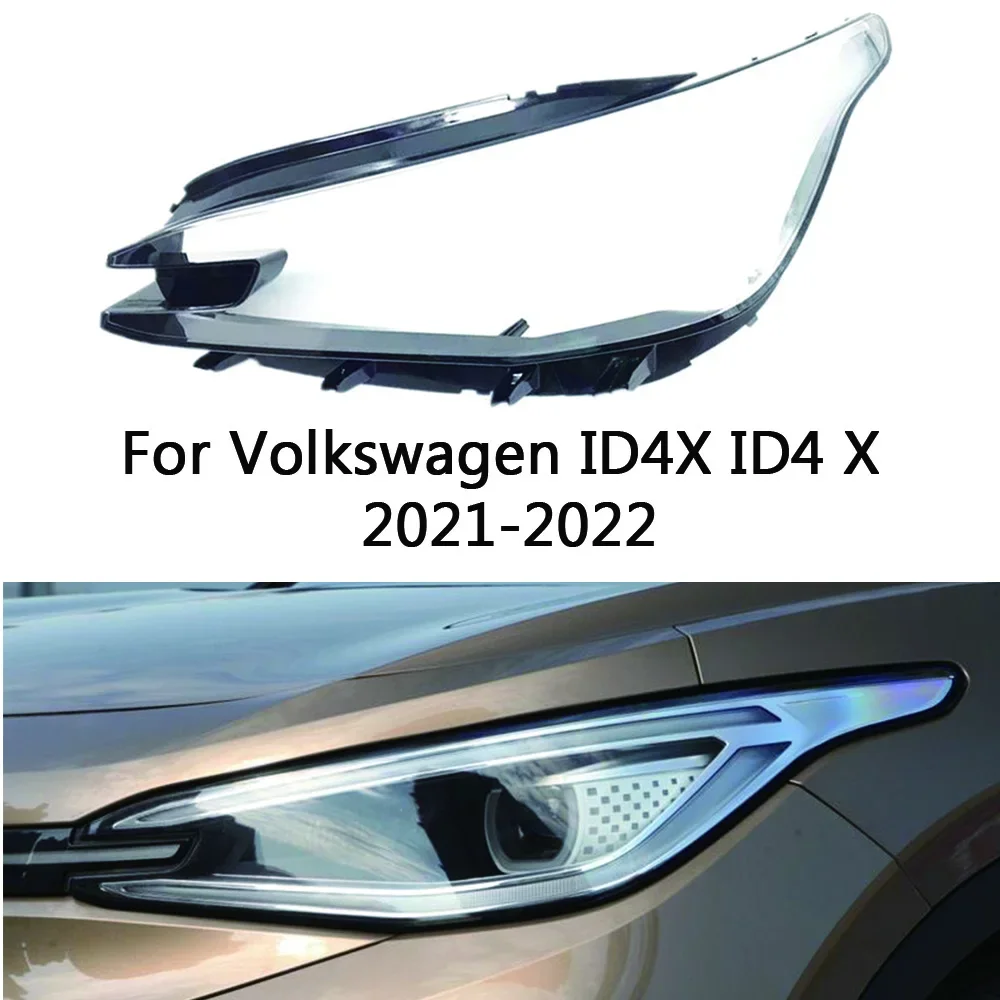 

Front Headlight Cover For Volkswagen ID4X ID4. X ID4 X 2021-2022 Lights Shell Lampshade Head Light Glass Mask Headlamp Lens