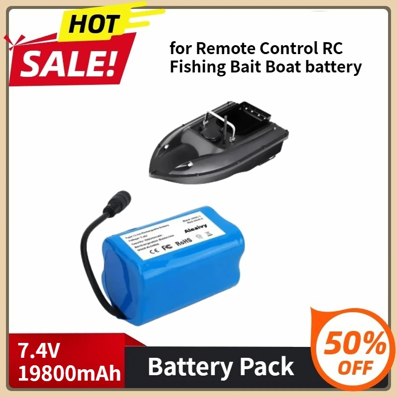 

2S2P 7.4V 19800mAh T1882011-5 T888 V007 H18 C18 Li-ion Battery pack for Remote Control/RC Fishing Bait Boat battery