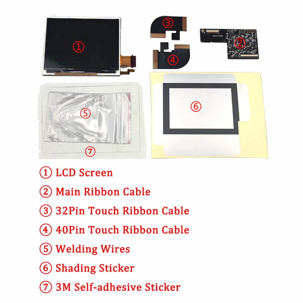 Imagem -02 - Kits de Tela Lcd para Funnyplaying Gameboy Advance Tft v3 Gba Alto Brilho de Luz Tela Ita Retroiluminada 2023