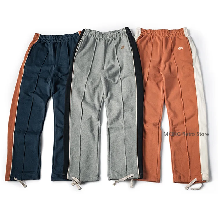 Pantaloni sportivi pesanti 480G in spugna di cotone retrò americano non stock