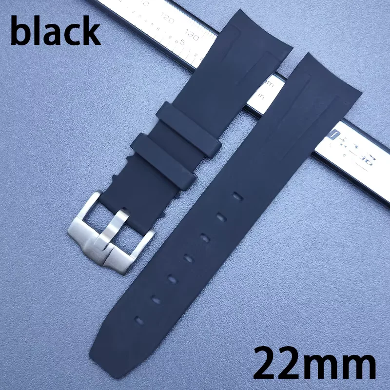 New 22mm rubber strap Fit SKX007 Case Black Green Orange Blue White Red replacement Men's Watch accessories