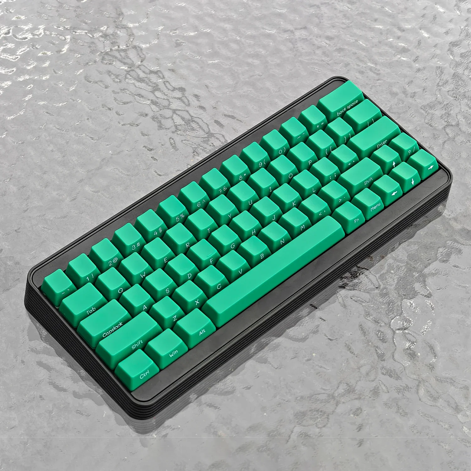 Emerald keycap side engraved small full set of OEM height cross core custom mechanical keyboard cap 130 keys