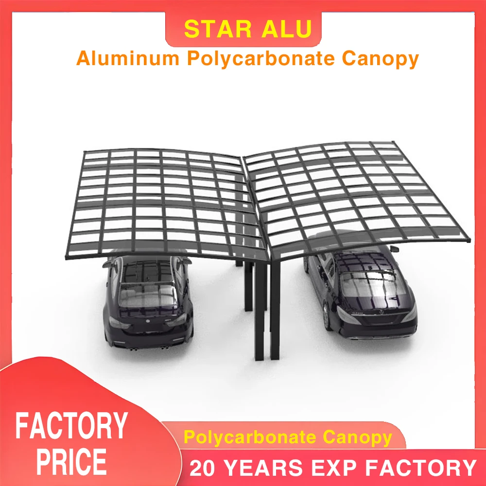 Waterproof Outdoor Aluminum Frame Polycarbonate Canopy Balcony Awning Patio Covering Factory Supply Waterproof Outdoor Aluminum