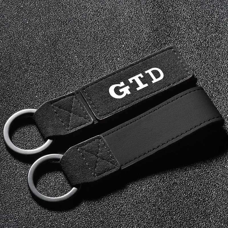 Suede Car Keychain Keyring Key Decoration Pendant Anti-Loss For VW Volkswagen GTD GOLF 4 5 6 7 8 MK7 MK5 MK6 Styling Accessories