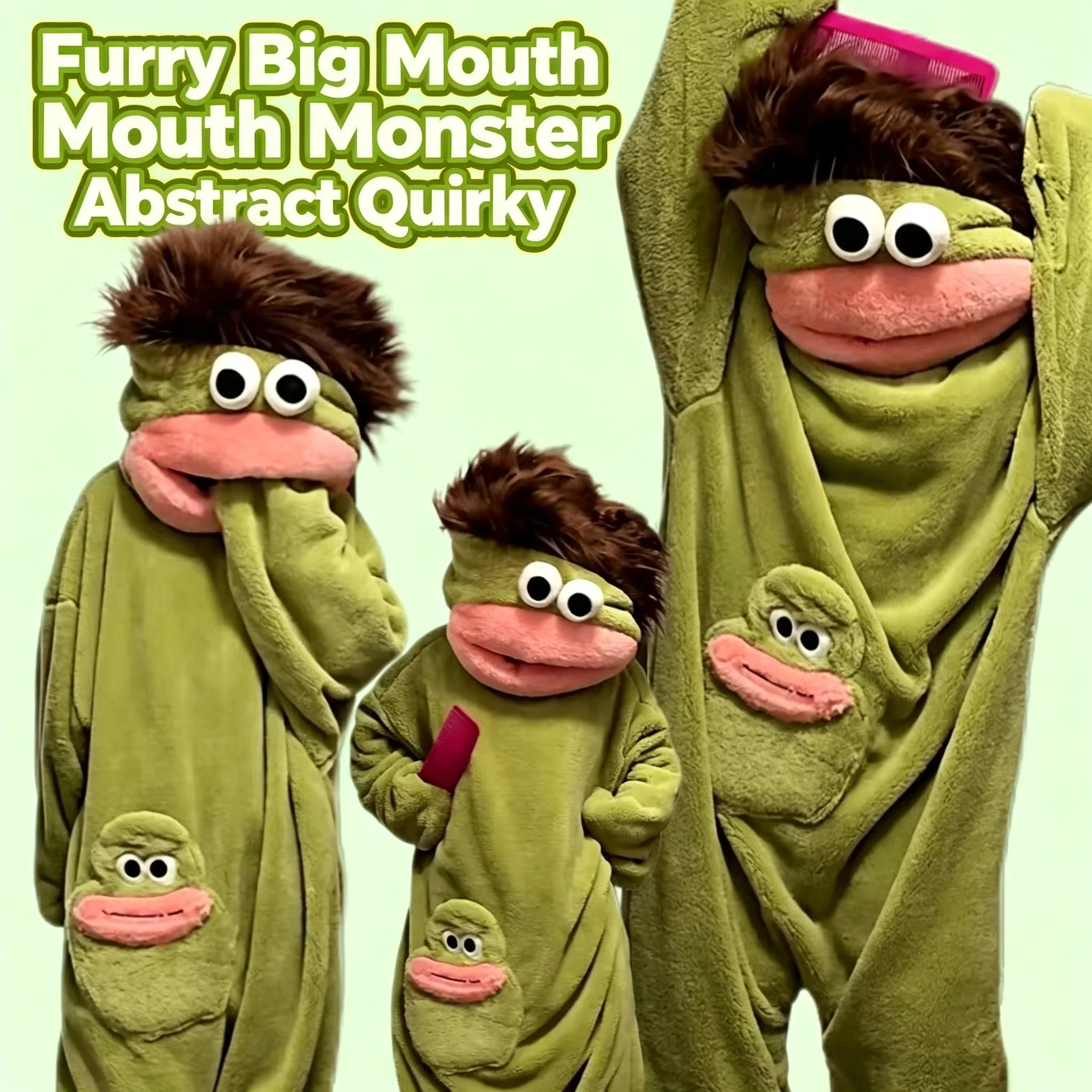 Big Mouth Monster Onesie Pajamas Thick Coral Fleece Warm Soft Autumn And Winter Couple Home Loungewear Hooded Funny Cartoon Suit