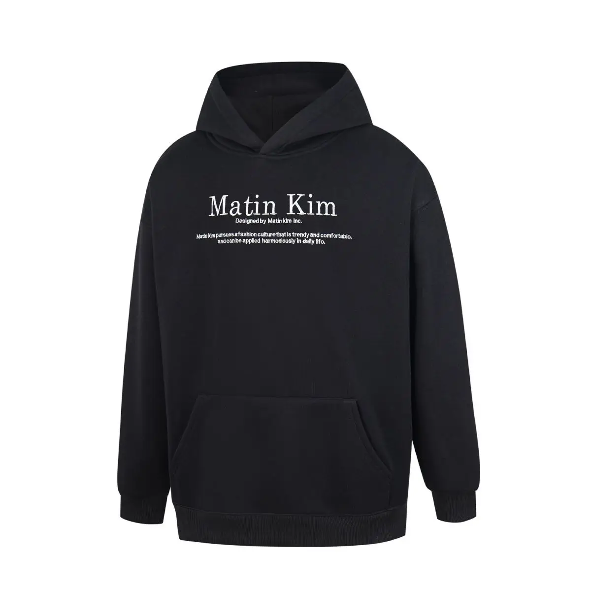 MATIN KIM Vintage High-Street Hoodie, Unisex Couple Long Sleeve Sweatshirt Korean Niche Autumn Winter Casual Top