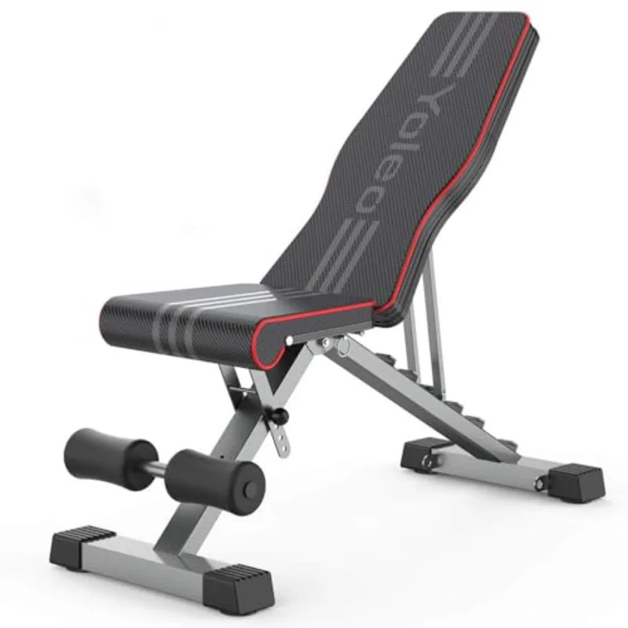 

Foldable Weight Bench for Home Gym 660lbs Ccity Strength Training Black Steel Frame Adjustable Flat/Incline/Decline Compact Sto