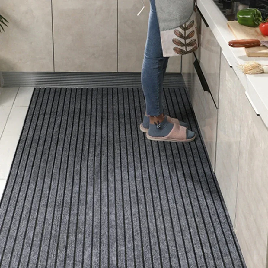 Anti Slip Kitchen Mat Floor Carpet Full Coverage PVC Absorb Oil Kitchen Doormat Long Hallway Runner Rug Entrance Easy To Clean