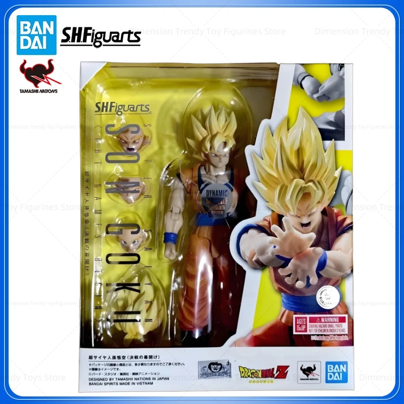 

Bandai In Stock S.H.Figuarts Original The Games Begin Anime Dragon Ball Z Super Saiyan Son Goku 3.0 Action Figure Model Toy Gift