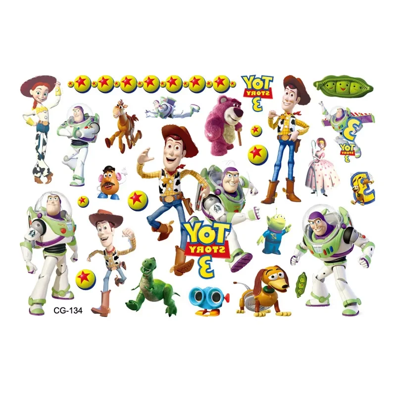 2026 BRANDNEU Toy5 Story temporäre Tattoo-Aufkleber, niedliches Cartoon-Design für Kinderpartys, Cosplay, ideales Geburtstagsgeschenk für Kinder – Detail 3