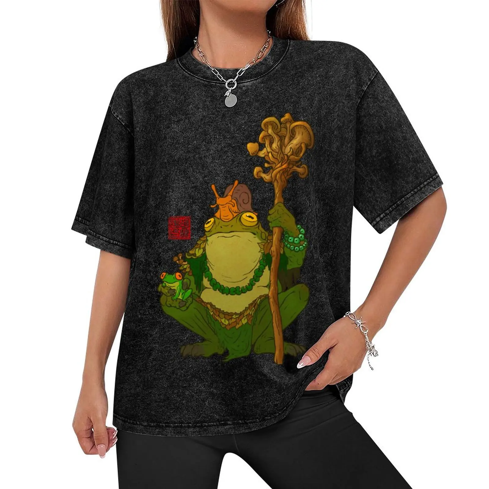 Frog Druid Shaman Witch Doctor T-Shirt cotton man t-shirts Funny t-shirts anime t shirts mens graphic t-shirts