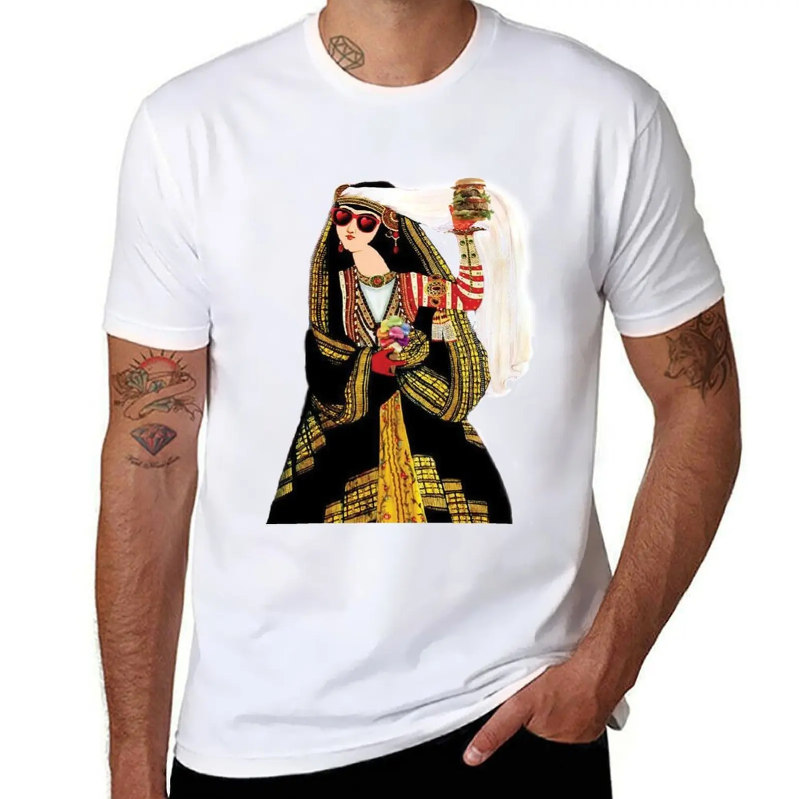 

Qajar girl T-Shirt man t shirt graphic cotton t shirts man 100% T-Shirt