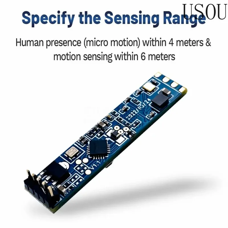 HLK-LD2410B 24GHz MMWave Radar Sensor Human Presence & Heartbeat Detection Module with Bluetooth
